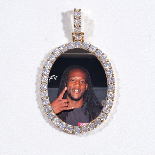 3D Oval Custom Picture Pendant