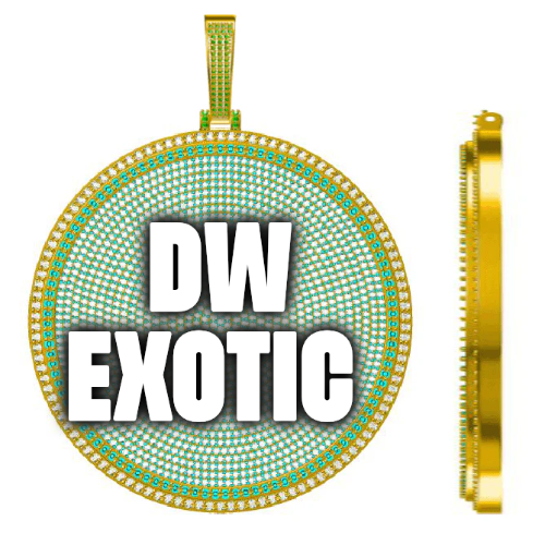 CUSTOM LETTER NECKLACE 3D BIG DISC