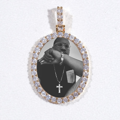 3D Oval Custom Picture Pendant