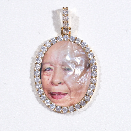 3D Oval Custom Picture Pendant