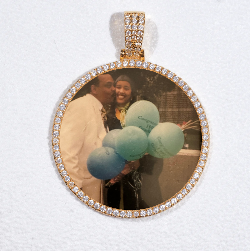 MEDIUM 3D CIRCLE CUSTOM PICTURE PENDANT