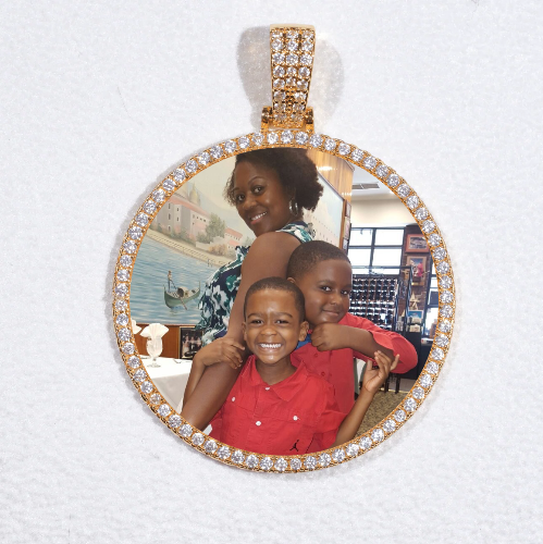 MEDIUM 3D CIRCLE CUSTOM PICTURE PENDANT