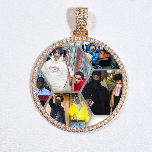MEDIUM 3D CIRCLE CUSTOM PICTURE PENDANT