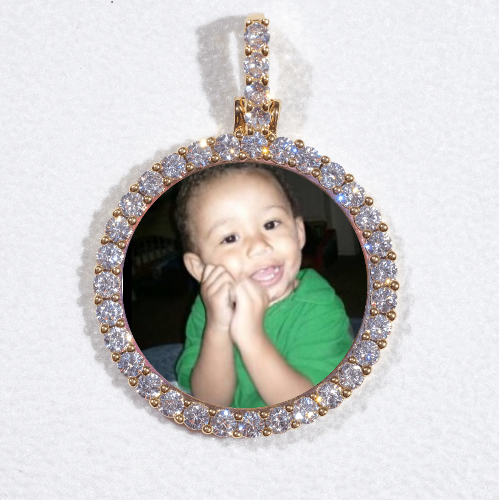 3D CIRCLE CUSTOM PICTURE PENDANT SMALL SIZE