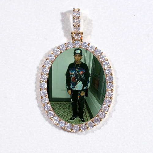 3D Oval Custom Picture Pendant