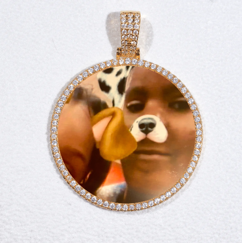MEDIUM 3D CIRCLE CUSTOM PICTURE PENDANT