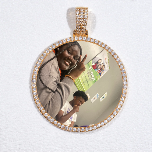 MEDIUM 3D CIRCLE CUSTOM PICTURE PENDANT