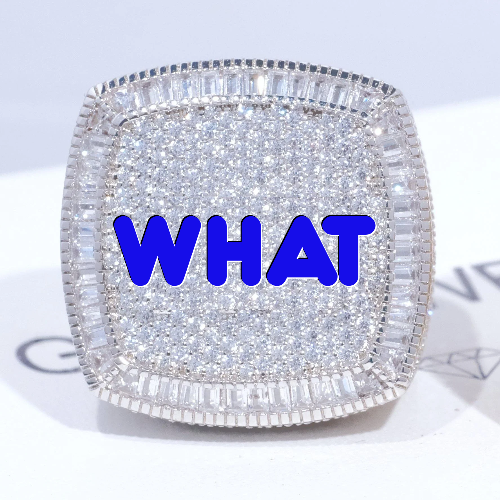 CUSTOM LETTER 3D ICED RING