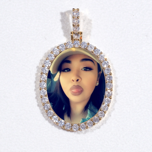 3D Oval Custom Picture Pendant
