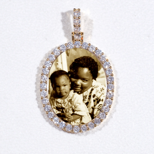 3D Oval Custom Picture Pendant