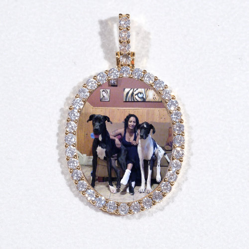 3D Oval Custom Picture Pendant