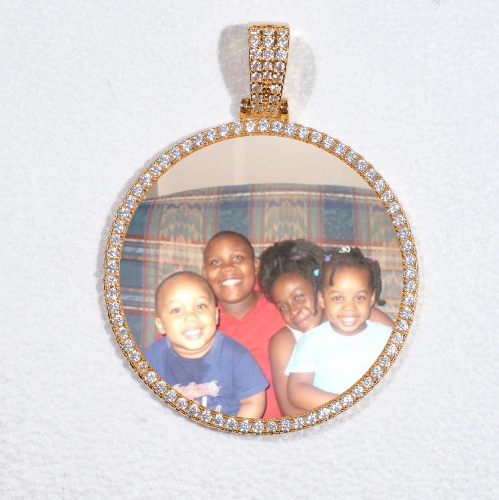 MEDIUM 3D CIRCLE CUSTOM PICTURE PENDANT