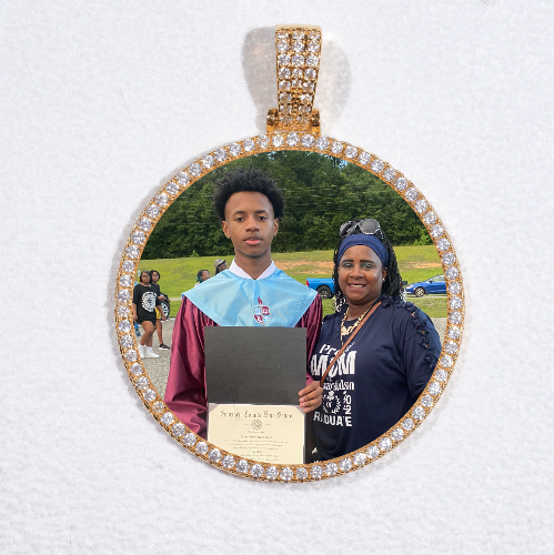 MEDIUM 3D CIRCLE CUSTOM PICTURE PENDANT