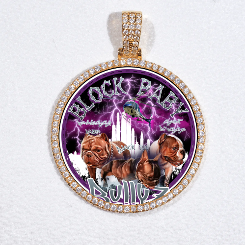 MEDIUM 3D CIRCLE CUSTOM PICTURE PENDANT