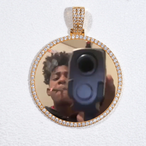 MEDIUM 3D CIRCLE CUSTOM PICTURE PENDANT