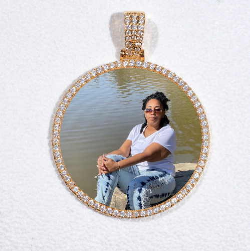 MEDIUM 3D CIRCLE CUSTOM PICTURE PENDANT