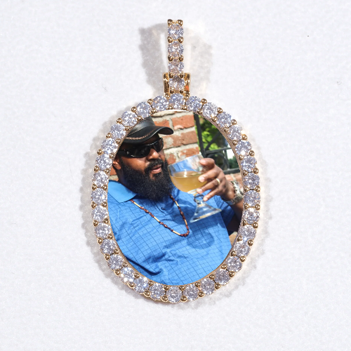 3D Oval Custom Picture Pendant