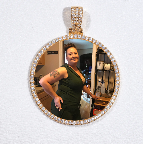 MEDIUM 3D CIRCLE CUSTOM PICTURE PENDANT