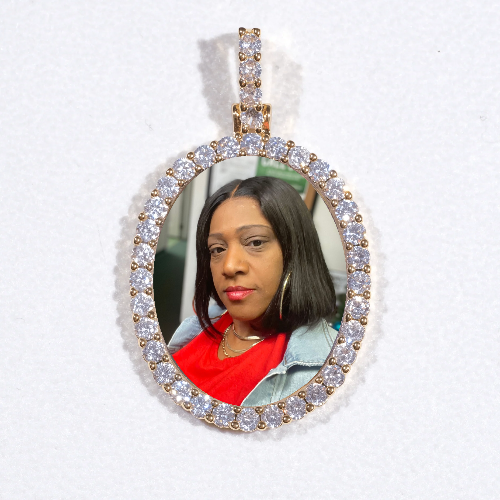 3D Oval Custom Picture Pendant