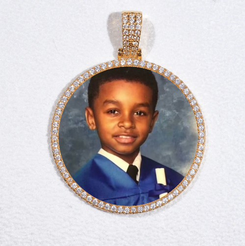 MEDIUM 3D CIRCLE CUSTOM PICTURE PENDANT