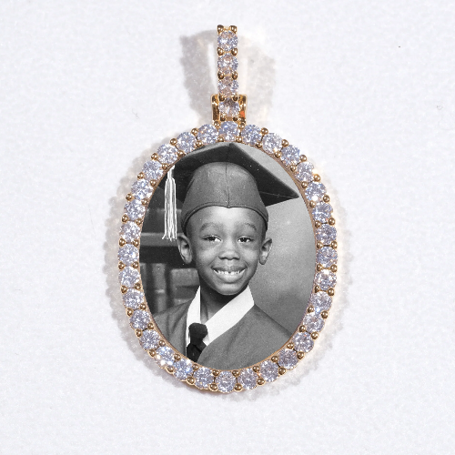 3D Oval Custom Picture Pendant