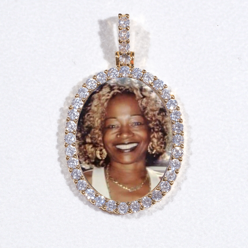 3D Oval Custom Picture Pendant