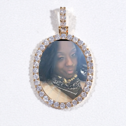 3D Oval Custom Picture Pendant