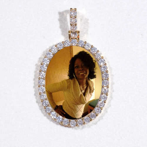 3D Oval Custom Picture Pendant