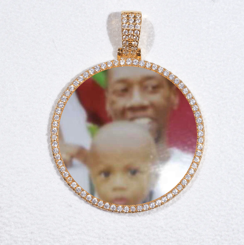 MEDIUM 3D CIRCLE CUSTOM PICTURE PENDANT