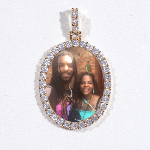 3D Oval Custom Picture Pendant
