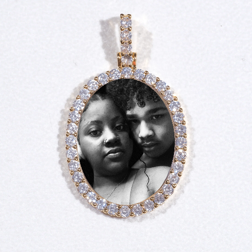 3D Oval Custom Picture Pendant