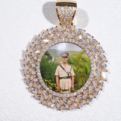 Large 3D Wheat Ear Custom Picture Pendant