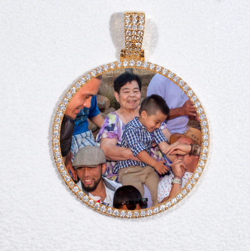 MEDIUM 3D CIRCLE CUSTOM PICTURE PENDANT