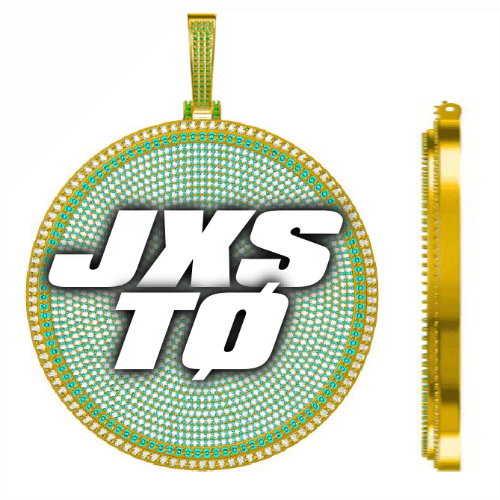 CUSTOM LETTER NECKLACE 3D BIG DISC