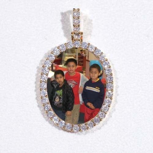 3D Oval Custom Picture Pendant