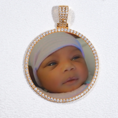 MEDIUM 3D CIRCLE CUSTOM PICTURE PENDANT