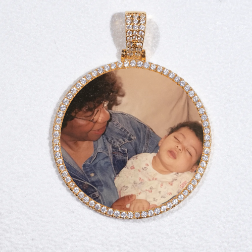 MEDIUM 3D CIRCLE CUSTOM PICTURE PENDANT