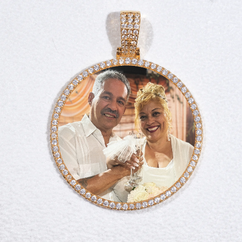 MEDIUM 3D CIRCLE CUSTOM PICTURE PENDANT