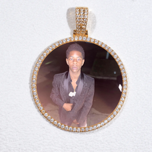 MEDIUM 3D CIRCLE CUSTOM PICTURE PENDANT