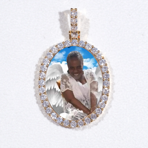 3D Oval Custom Picture Pendant