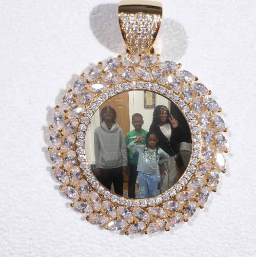 Large 3D Wheat Ear Custom Picture Pendant