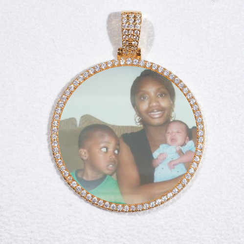 MEDIUM 3D CIRCLE CUSTOM PICTURE PENDANT