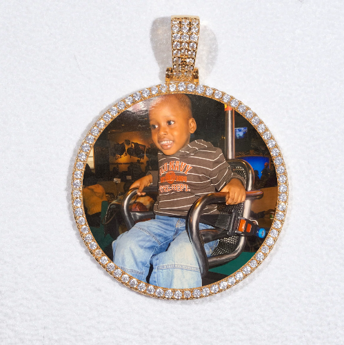 MEDIUM 3D CIRCLE CUSTOM PICTURE PENDANT