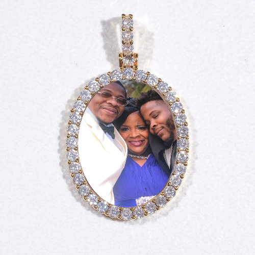 3D Oval Custom Picture Pendant