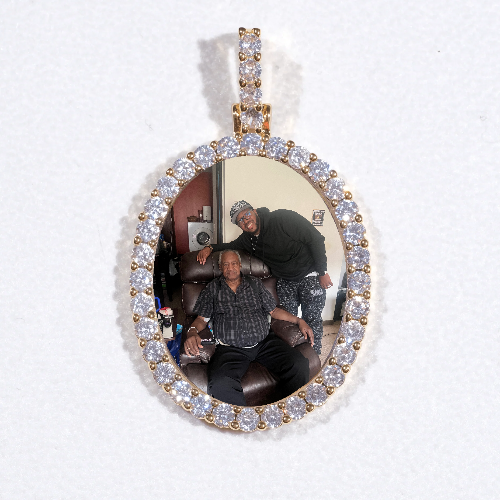 3D Oval Custom Picture Pendant