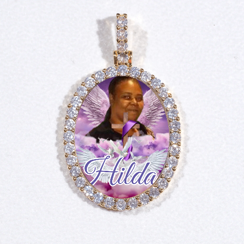 3D Oval Custom Picture Pendant