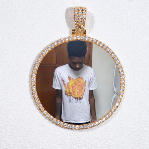 MEDIUM 3D CIRCLE CUSTOM PICTURE PENDANT