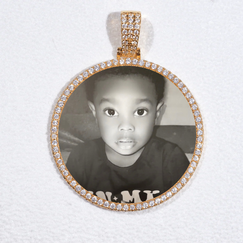 MEDIUM 3D CIRCLE CUSTOM PICTURE PENDANT