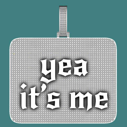 CUSTOM LETTER NECKLACE 3D BIG SQUARE