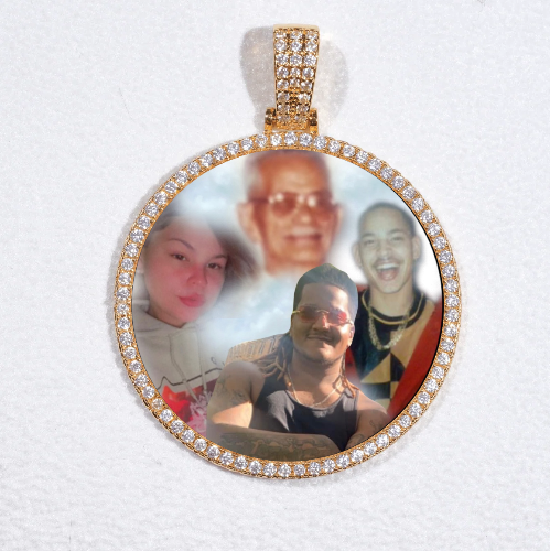 MEDIUM 3D CIRCLE CUSTOM PICTURE PENDANT